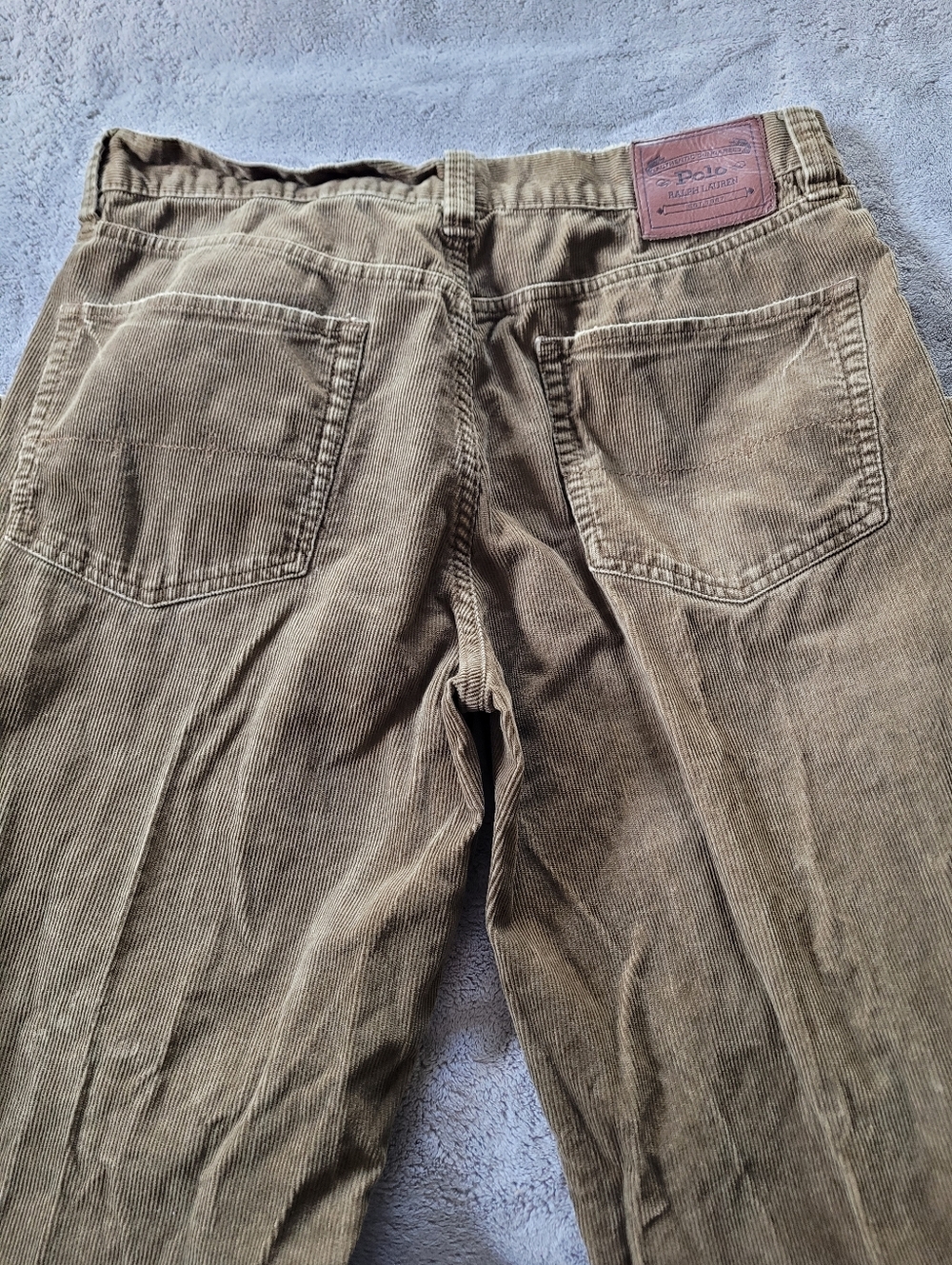 Polo by Ralph Lauren Men's Corduroy Pants in Olive Brown - Picture 3 of 7
